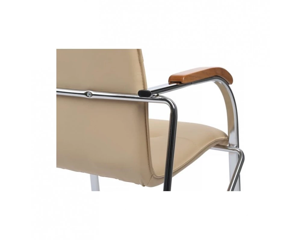 Стул Самба с деревянными подлокотниками SMB-02H Хром гальв.