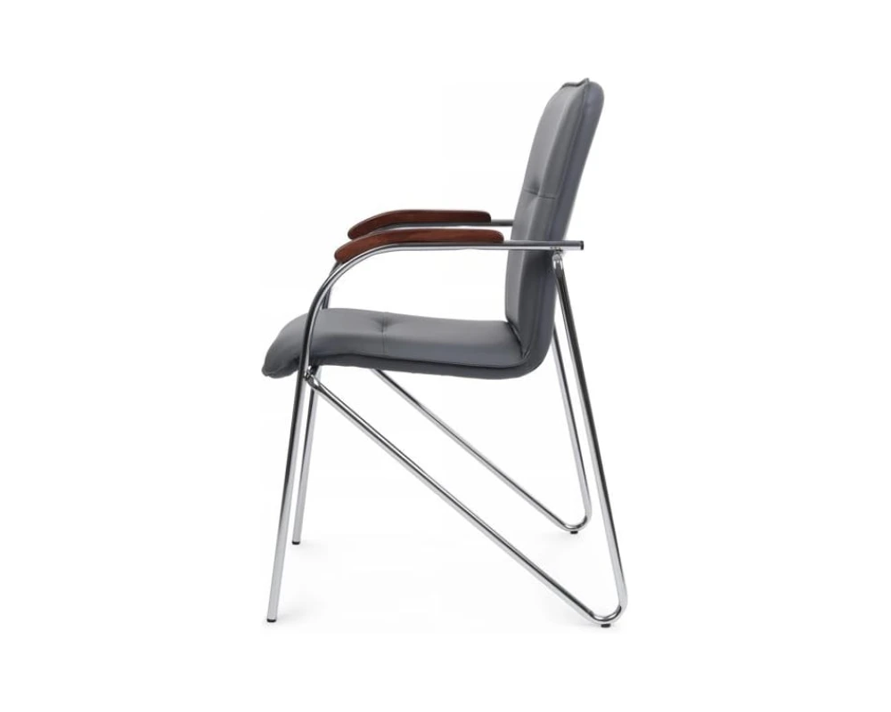 Стул Самба с деревянными подлокотниками SMB-02H Хром гальв.