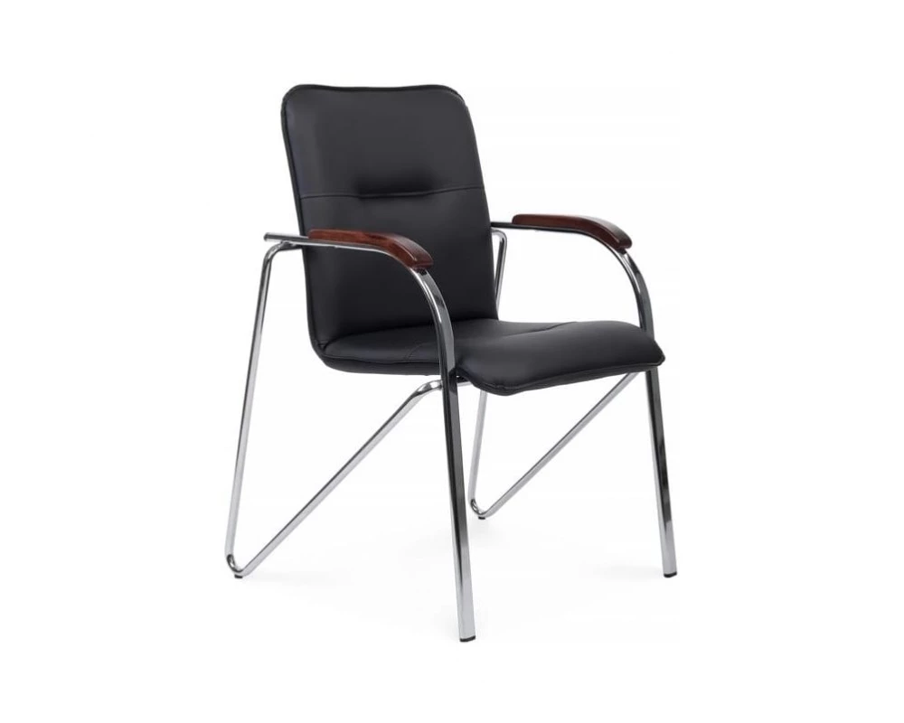 Стул Самба с деревянными подлокотниками SMB-02H Хром гальв.