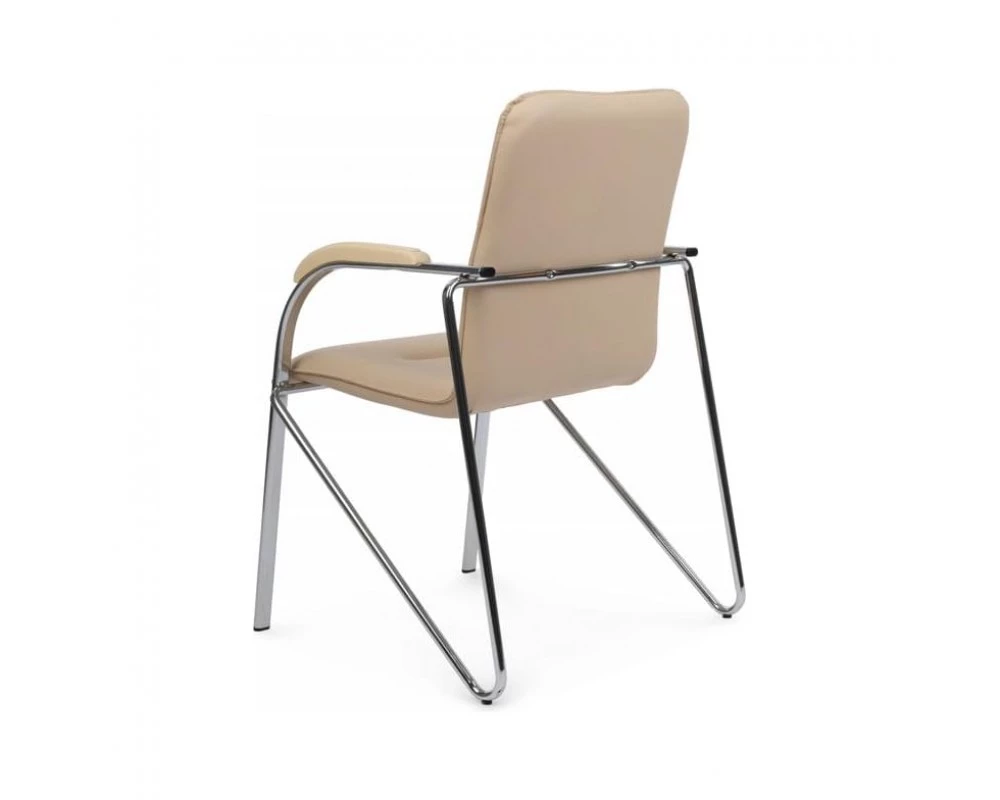 Стул Самба с пластиковыми подлокотниками SMB-03H Хром гальв.