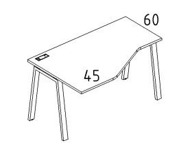 Стол эргономичный левый "Техно" на мет. каркасе TRE A4.PRO images