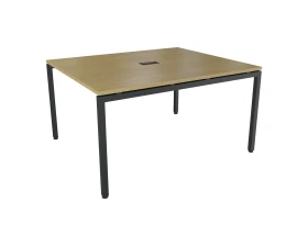 Стол переговоров с подрозетником антрацит 120х143х76 Steel images