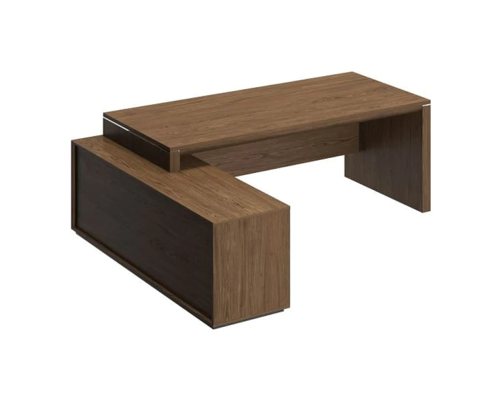 Стол руководителя левый на опорной тумбе ВЛ 138 ДТ Velar