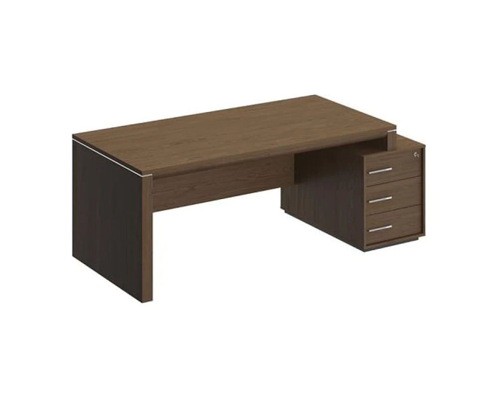 Стол руководителя правый на опорной тумбе малой ВЛ 147 ДТ Velar