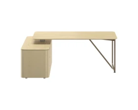 Стол руководителя с модулем лакированный 2180х1625х745 Infinity images