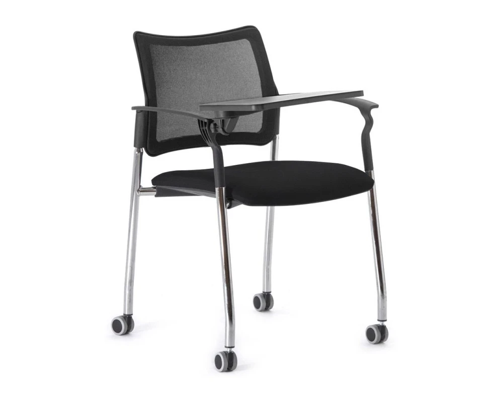 Кресло Pinko Mesh со столиком на колесах Сетка/Ткань, Черный