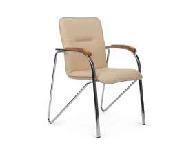 Стул Самба с деревянными подлокотниками SMB-02H Хром гальв. images