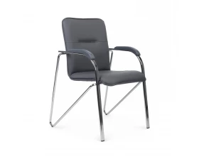 Стул Самба с пластиковыми подлокотниками SMB-03H Хром гальв. images