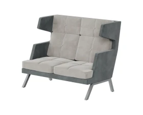 Диван двухместный высокий с декором из пуговиц Алдо / Aldo images