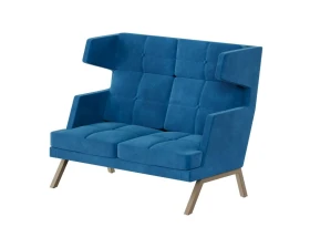 Диван двухместный высокий с декором из пуговиц Алдо / Aldo images