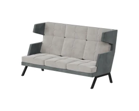 Диван трехместный высокий с декором из пуговиц Алдо / Aldo images