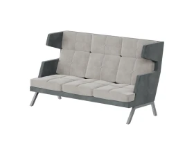 Диван трехместный высокий с декором из пуговиц Алдо / Aldo images