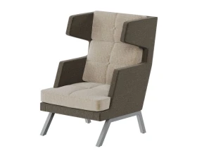 Кресло высокое с декором из пуговиц Алдо / Aldo images