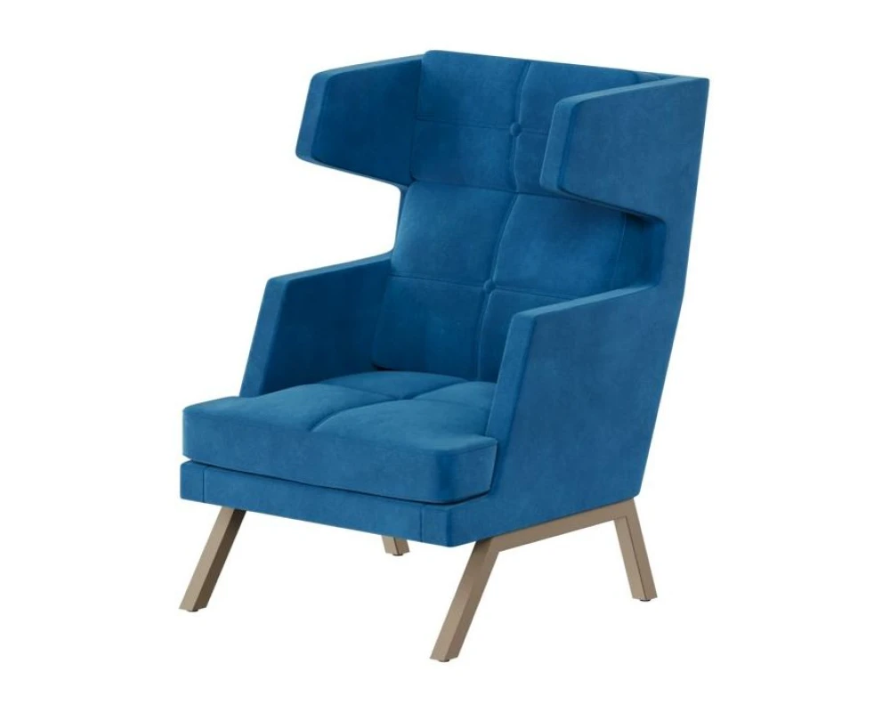 Кресло высокое с декором из пуговиц Алдо / Aldo