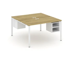 Рабочая станция 2 сторонняя с подвесными тумбами на 2 места CN.DRS-107 1380x1480x750 Концепт / Concept images