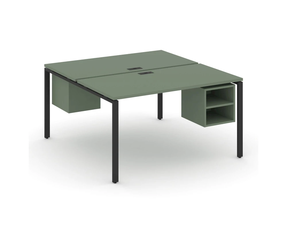 Рабочая станция 2 сторонняя с подвесными тумбами на 2 места CN.DRS-107 1380x1480x750 Концепт / Concept