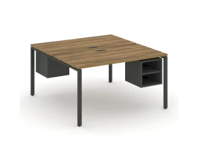 Рабочая станция 2 сторонняя с подвесными тумбами на 2 места CN.DRS-107 1380x1480x750 Концепт / Concept images