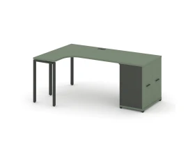 Стол эргономичный с опорным распаш. шкафом CN.SA-209(L) A 1800x1180x750 Концепт / Concept images