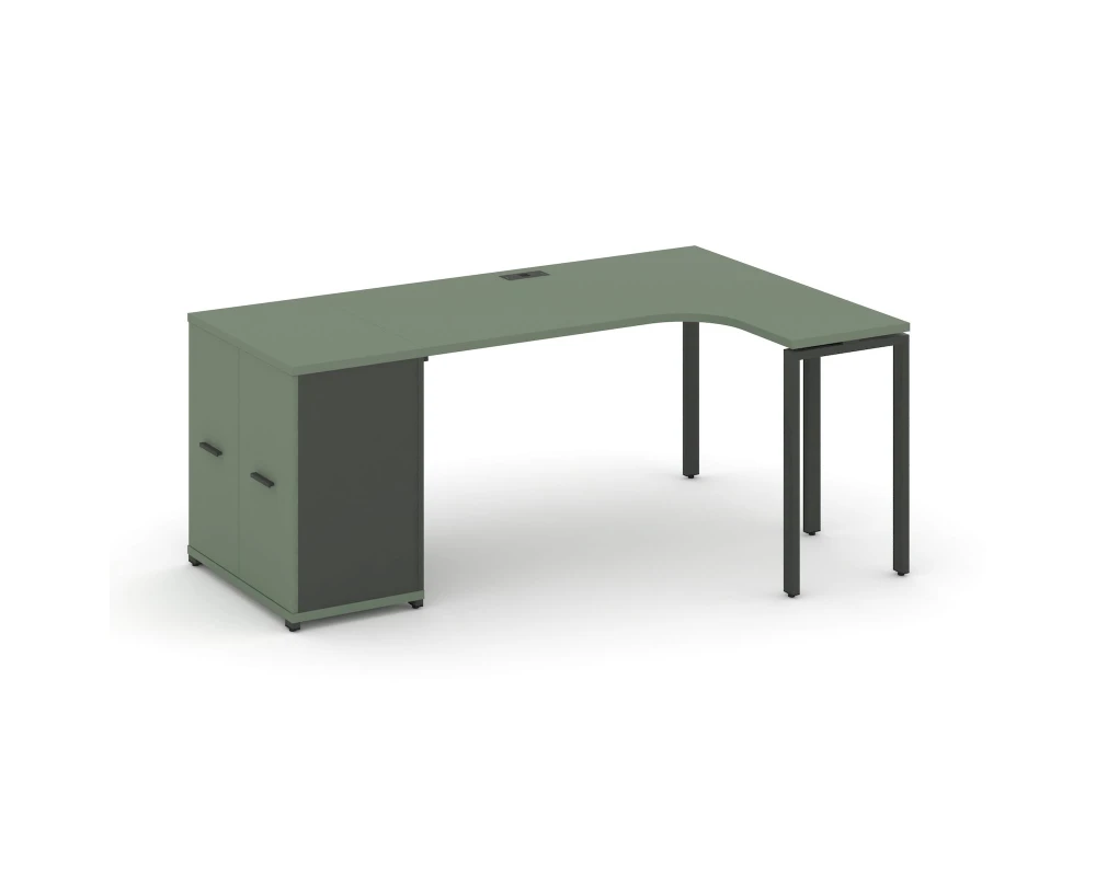 Стол эргономичный с опорным распаш. шкафом CN.SA-209(R) A 1800x1180x750 Концепт / Concept
