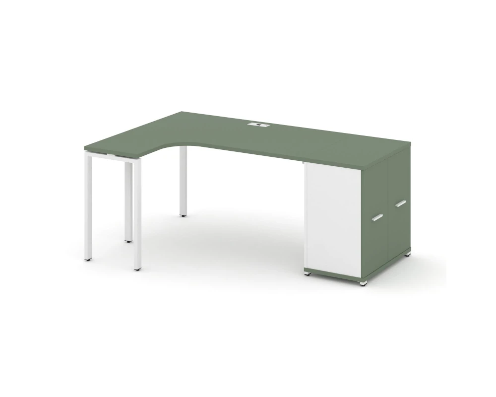 Стол эргономичный с опорным распаш. шкафом CN.SA-210(L) W 2000x1180x750 Концепт / Concept