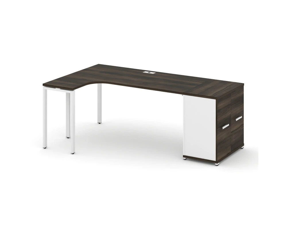 Стол эргономичный с опорным распаш. шкафом CN.SA-210(L) W 2000x1180x750 Концепт / Concept