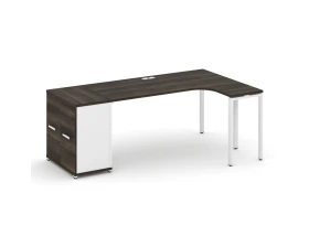 Стол эргономичный с опорным распаш. шкафом CN.SA-210(R) W 2000x1180x750 Концепт / Concept images
