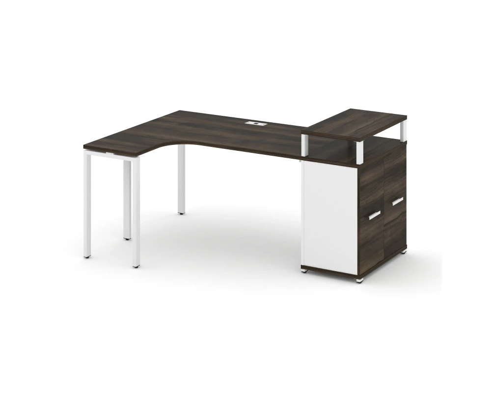 Стол эргономичный с опорным распаш. шкафом с верх. горизонтом CN.SA-211(L) W 1800x1180x917 Концепт / Concept