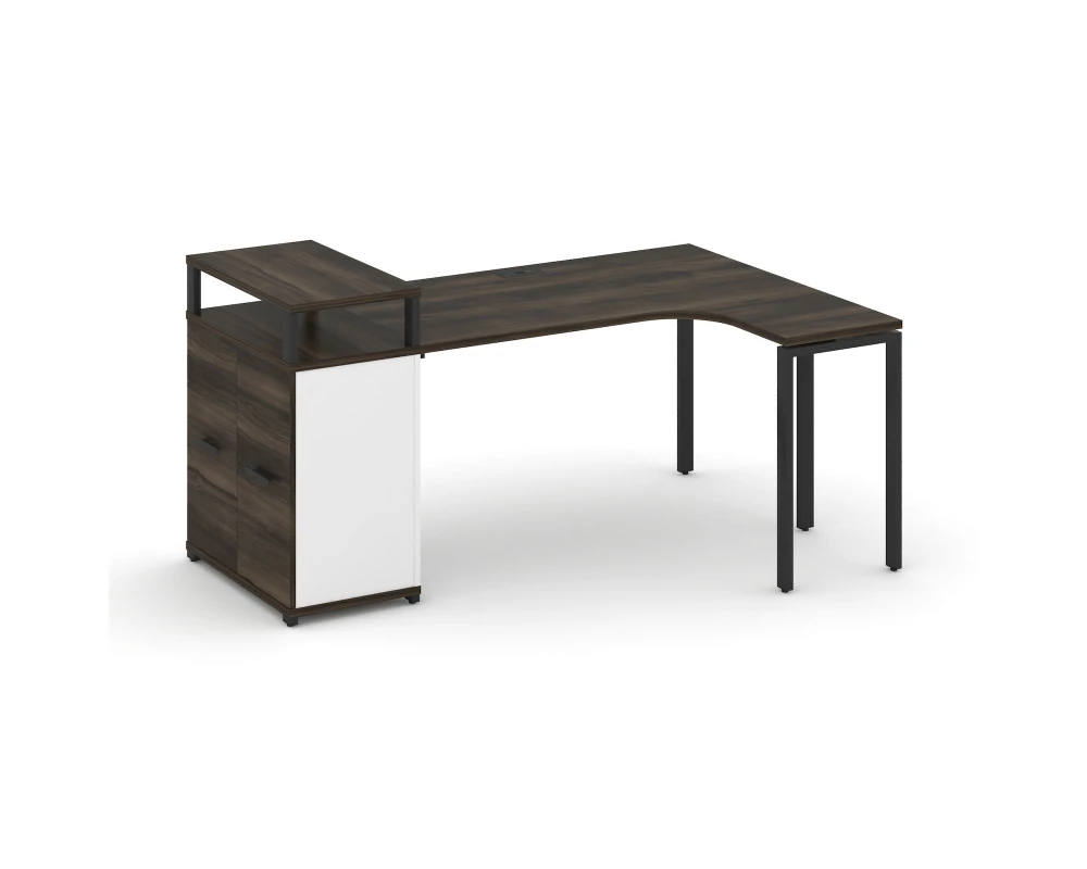 Стол эргономичный с опорным распаш. шкафом с верх. горизонтом CN.SA-211(R) B 1800x1180x917 Концепт / Concept
