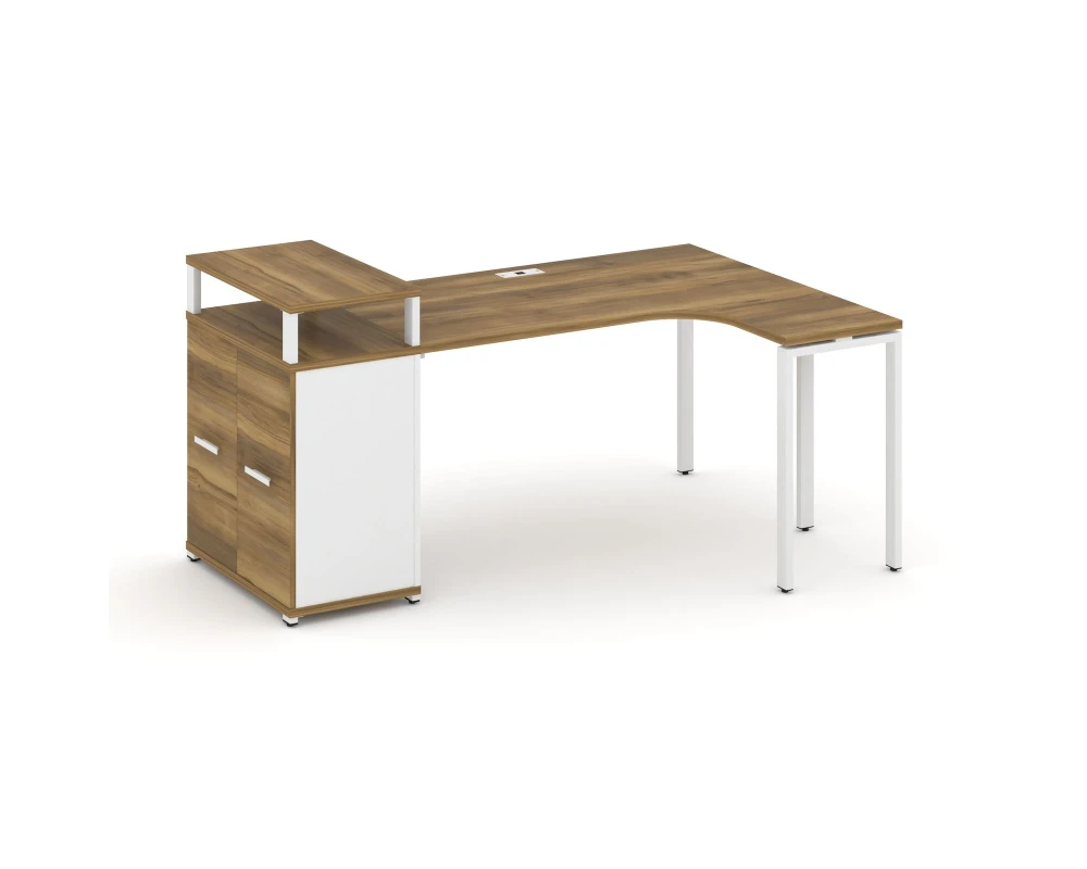 Стол эргономичный с опорным распаш. шкафом с верх. горизонтом CN.SA-211(R) W 1800x1180x917 Концепт / Concept