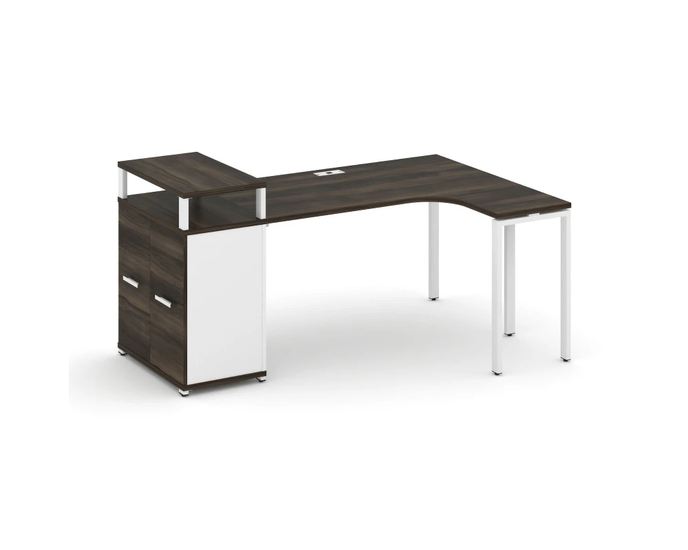 Стол эргономичный с опорным распаш. шкафом с верх. горизонтом CN.SA-211(R) W 1800x1180x917 Концепт / Concept
