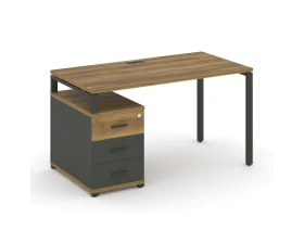 Стол письменный с 1 опорной тумбой CN.SP-301 W 980/1346x720x750 Концепт / Concept images