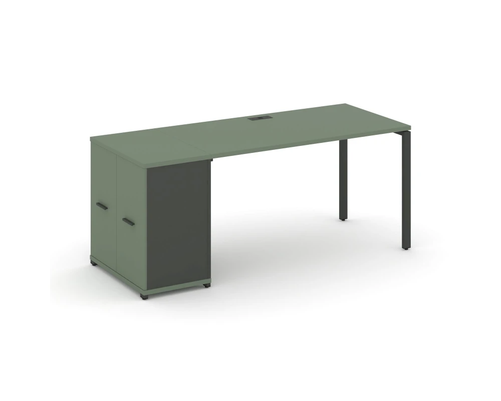 Стол рабочий с опорным распаш. шкафом CN.SP-217 W 1400x720x750 Концепт / Concept