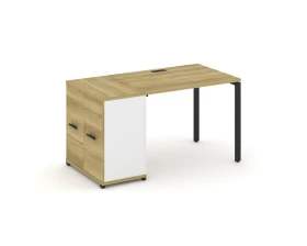 Стол рабочий с опорным распаш. шкафом CN.SP-217 W 1400x720x750 Концепт / Concept images