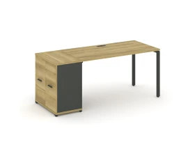 Стол рабочий с опорным распаш. шкафом CN.SP-219 W 1800x720x750 Концепт / Concept images