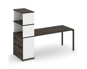 Стол рабочий с опорным распаш. шкафом с надставкой выс. CN.SP-232 B 2000x720x1530 Концепт / Concept images