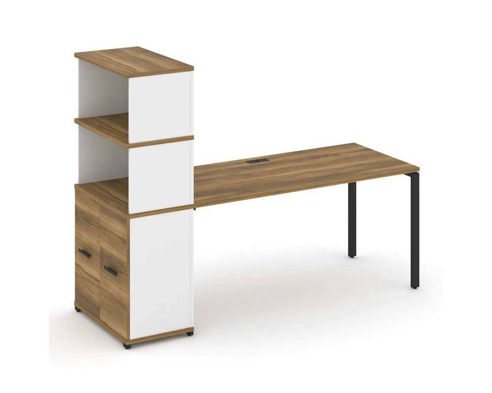 Стол рабочий с опорным распаш. шкафом с надставкой выс. CN.SP-232 B 2000x720x1530 Концепт / Concept