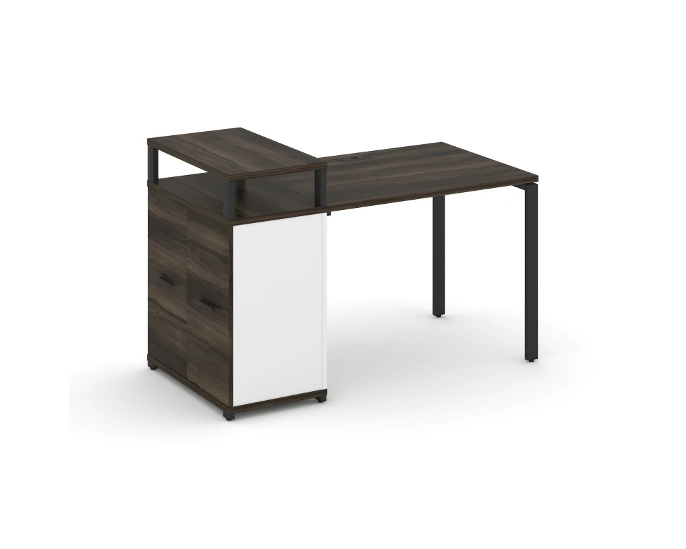 Стол рабочий с опорным распаш. шкафом с верх. горизонтом CN.SP-221 W 1400x720x917 Концепт / Concept