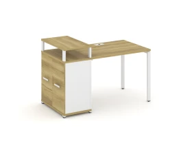 Стол рабочий с опорным распаш. шкафом с верх. горизонтом CN.SP-221 W 1400x720x917 Концепт / Concept images