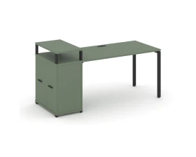 Стол рабочий с опорным распаш. шкафом с верх. горизонтом CN.SP-223 B 1800x720x917 Концепт / Concept images