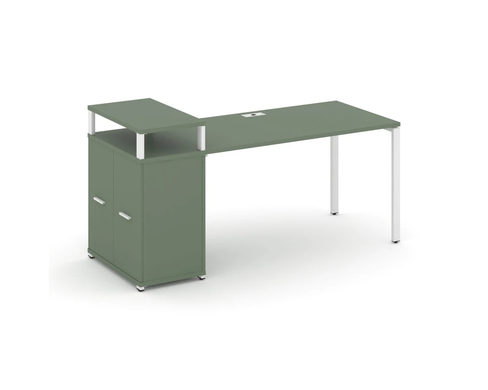 Стол рабочий с опорным распаш. шкафом с верх. горизонтом CN.SP-223 W 1800x720x917 Концепт / Concept