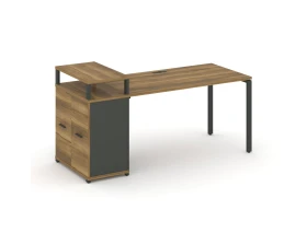 Стол рабочий с опорным распаш. шкафом с верх. горизонтом CN.SP-223 W 1800x720x917 Концепт / Concept images