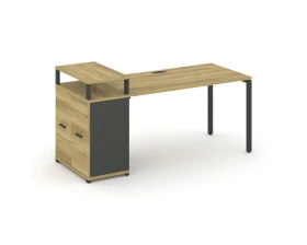 Стол рабочий с опорным распаш. шкафом с верх. горизонтом CN.SP-223 W 1800x720x917 Концепт / Concept images