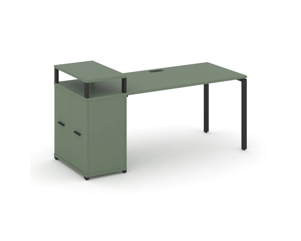 Стол рабочий с опорным распаш. шкафом с верх. горизонтом CN.SP-224 B 2000x720x917 Концепт / Concept