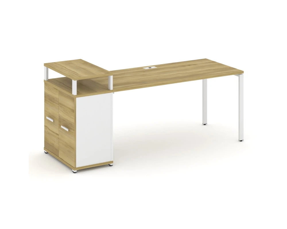 Стол рабочий с опорным распаш. шкафом с верх. горизонтом CN.SP-224 W 2000x720x917 Концепт / Concept