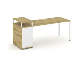 Стол рабочий с опорным распаш. шкафом с верх. горизонтом CN.SP-224 W 2000x720x917 Концепт / Concept images
