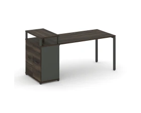 Стол рабочий с опорным распаш. шкафом с верх. горизонтом CN.SP-224 W 2000x720x917 Концепт / Concept images