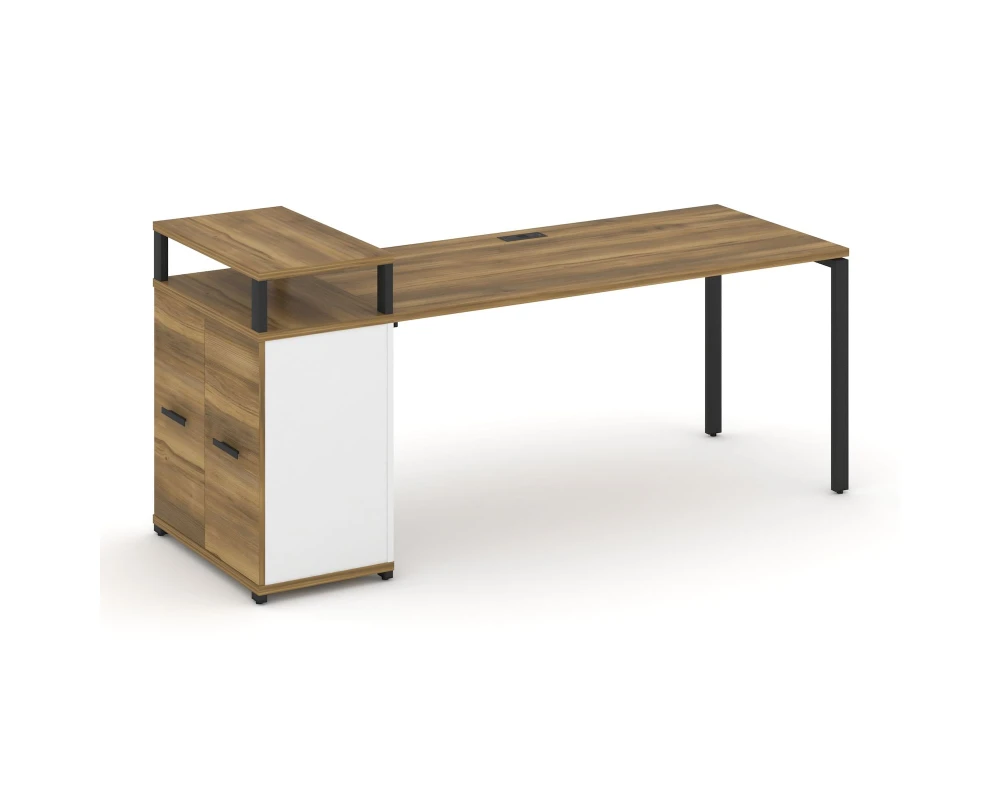 Стол рабочий с опорным распаш. шкафом с верх. горизонтом CN.SP-224 W 2000x720x917 Концепт / Concept
