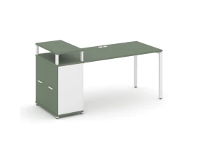 Стол рабочий с опорным распаш. шкафом с верх. горизонтом CN.SP-224 W 2000x720x917 Концепт / Concept images