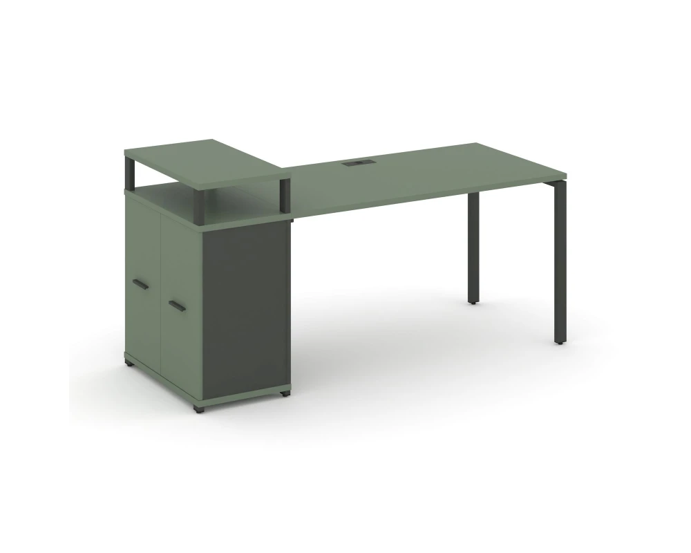 Стол рабочий с опорным распаш. шкафом с верх. горизонтом CN.SP-224 W 2000x720x917 Концепт / Concept