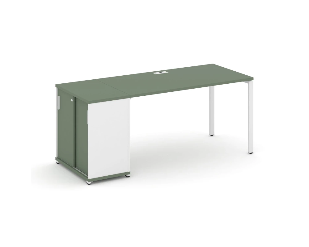 Стол рабочий с опорным шкафом-купе CN.SP-235 W 1800x720x750 Концепт / Concept